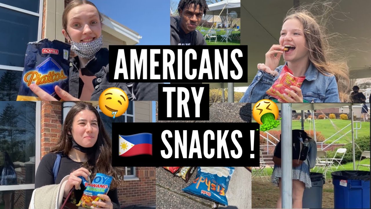 AMERICANS TRYING FILIPINO SNACKS (high school edition, inspired by Michaella Anne!)